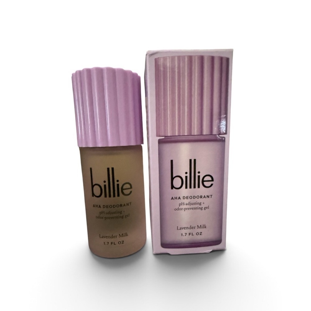 Billie AHA Deodorant Gel Roll-On Aluminum-Free 24-Hour Lavender Milk 1.7oz. NIB